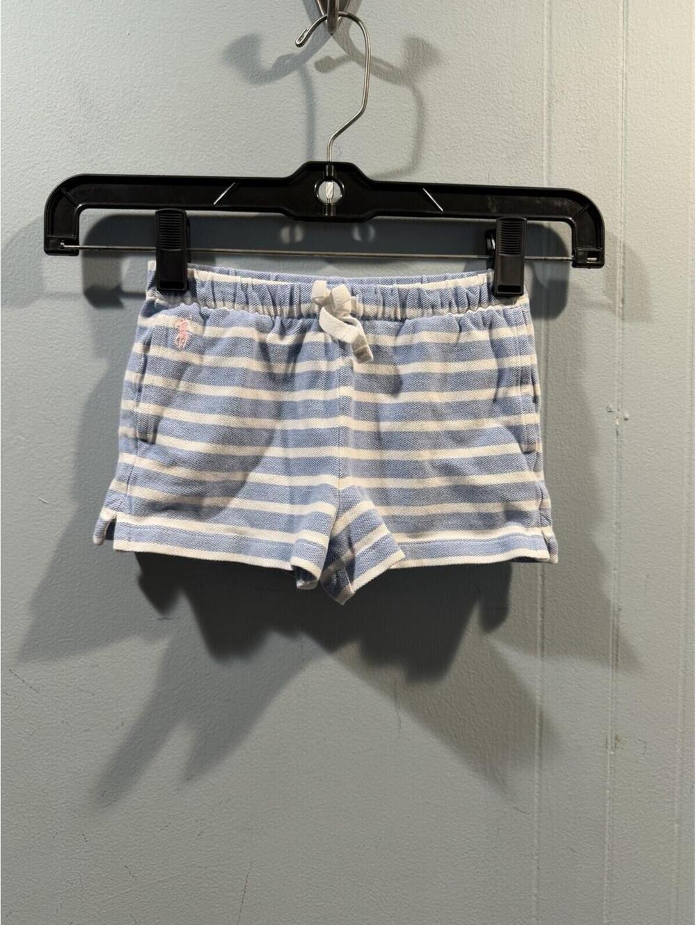 Kids Girls Polo Ralph Lauren Shorts Size 2/2T Striped Blue/White